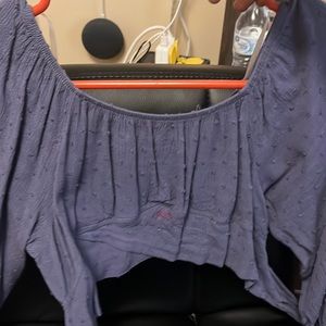 blue top that ties up